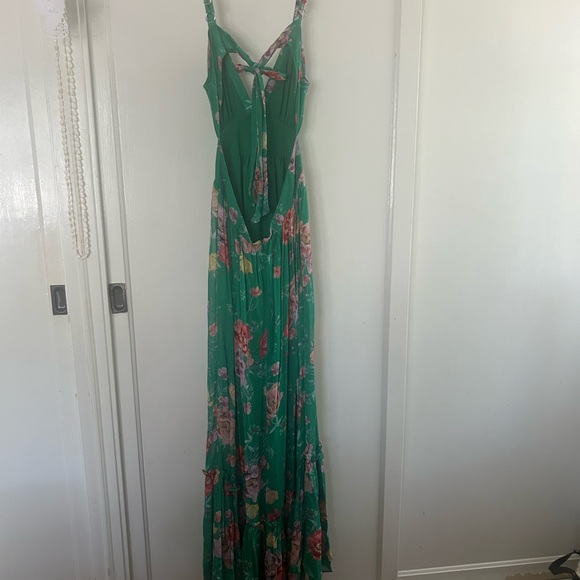 Yumi Kim Green Ruffled Wrap Maxi Dress - Picture 7 of 11